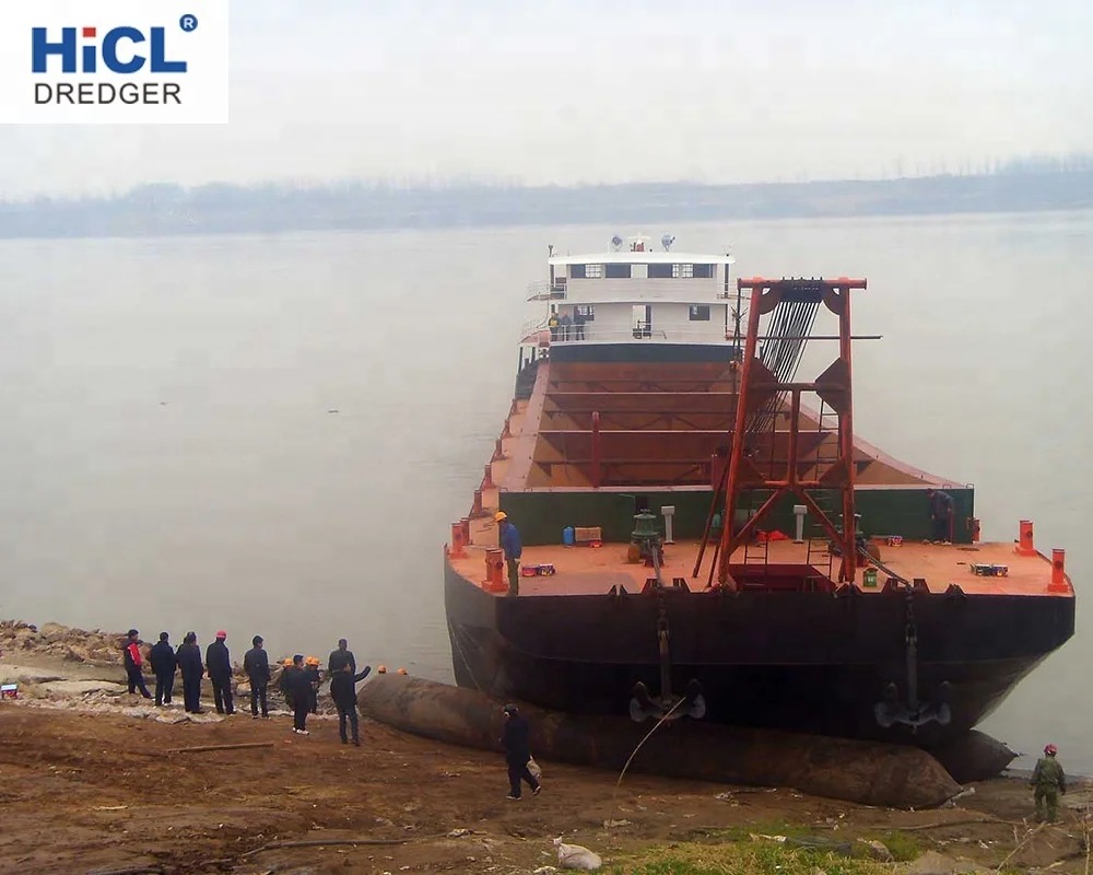 China HICL HST300 300T small river sand/gravel transportation carrier/barge/ship/boat/vessel with belt conveyor