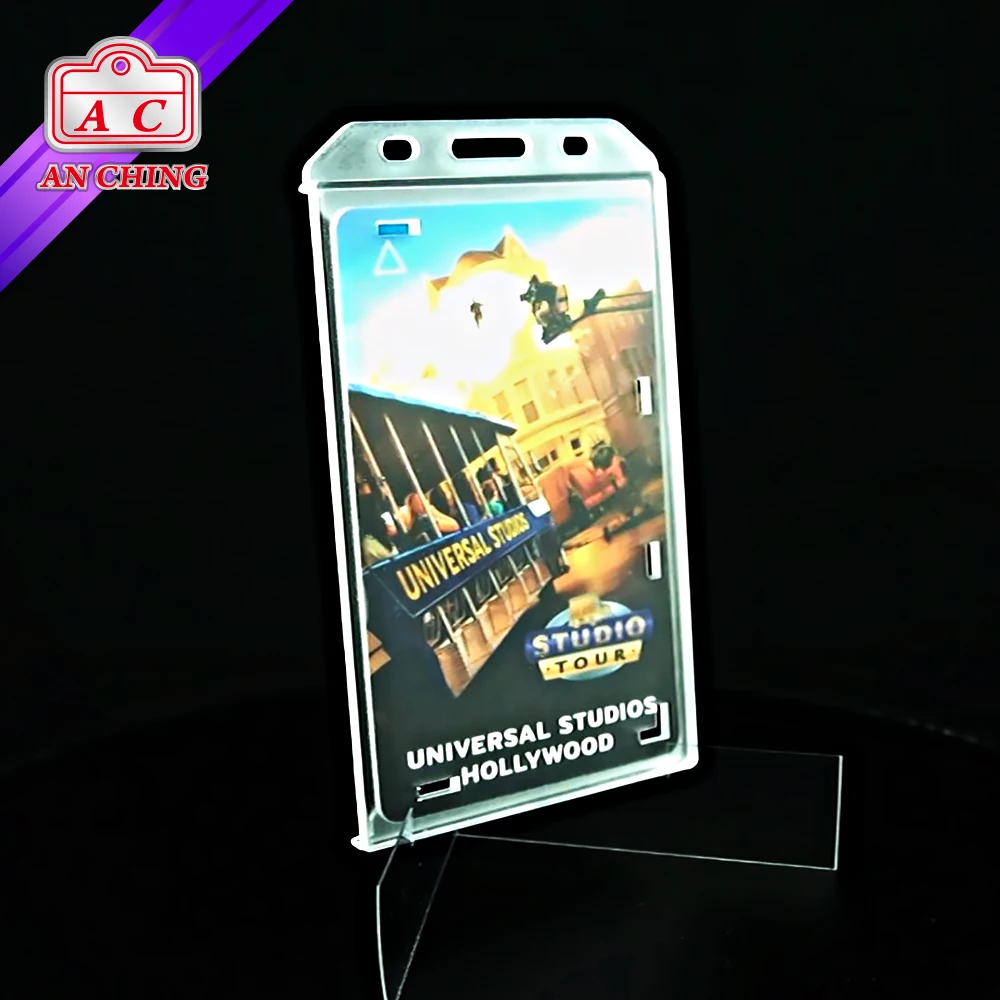 Матовый вертикальный твердый пластиковый держатель для удостоверения личности