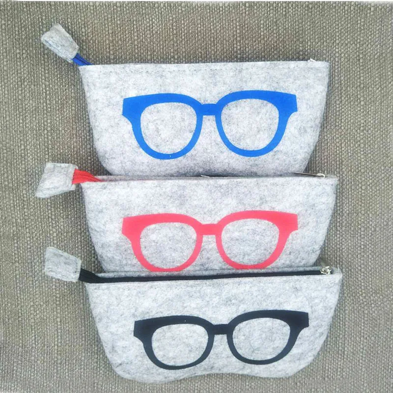 High Quality Felt Cloth Sunglasses Boxes High Quality Luxury Fabric Glasses Case Eyeglasses Accessories Fashion Glasses bag New