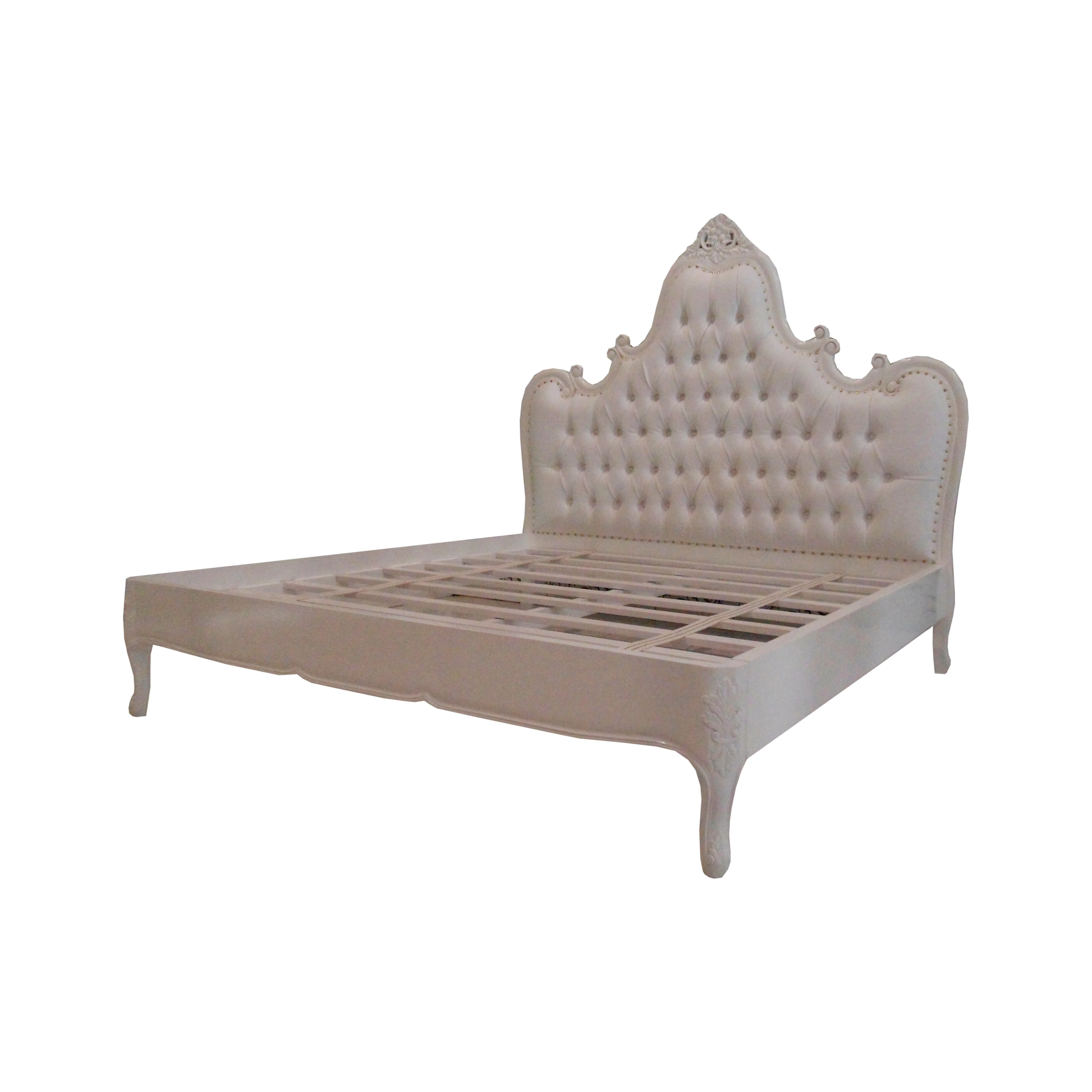 Classical Carved Bedroom Set Furniture Designs - Solid Wood Mahogany Royal Bed Furniture Indonesia