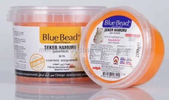 Blue Bead Orange Edible Sugar Paste Fondant For Cake Decoration