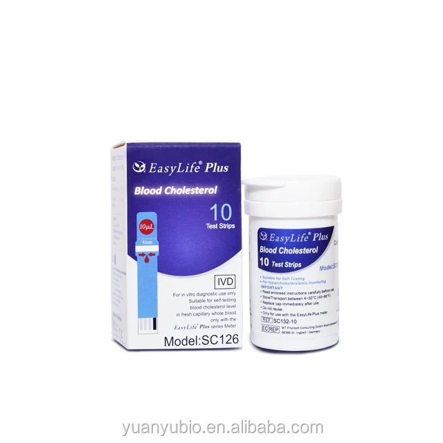 NEW EasyLife Cholesterol Plus Test Strips 10s