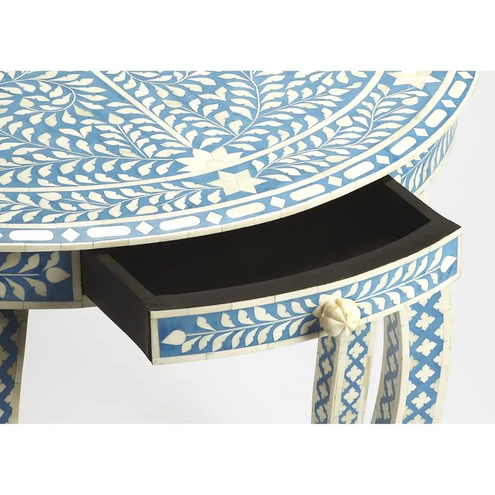 Blue Bone Inlay Console Table