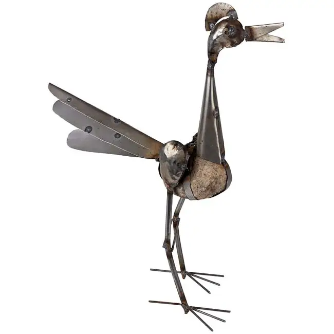 Standing Nuts and Bolts Birds Metal Sculptures