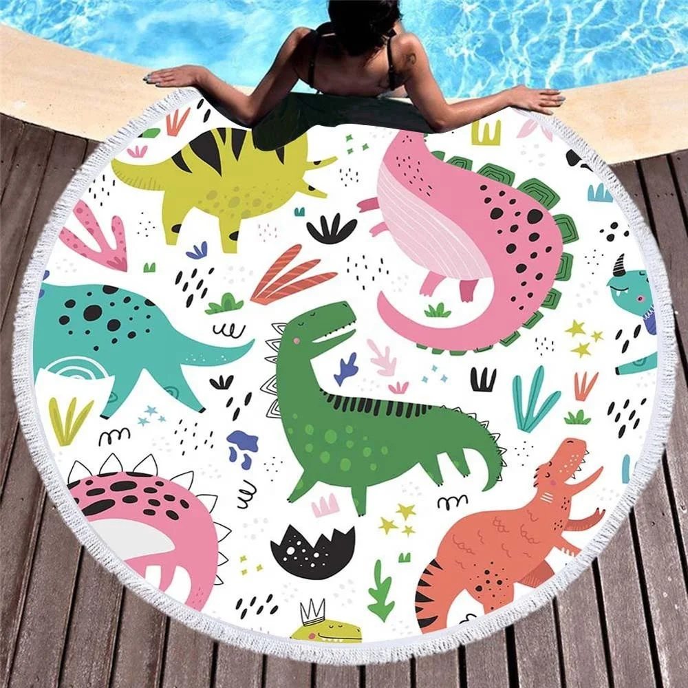 
Custom made round microfiber beach towel dropshipping 