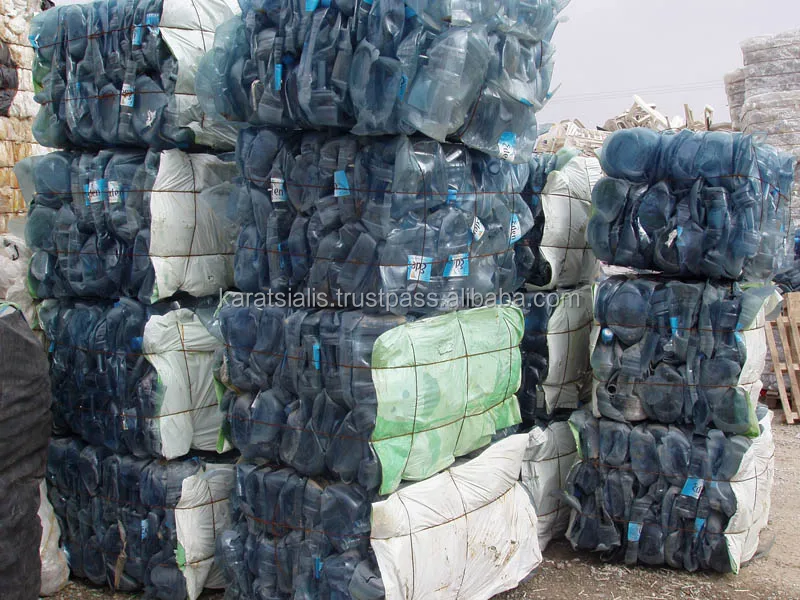 
PC WATER BOTTLES LIGHT BLUE BALES or GRINDED SCRAP / WASTE. 