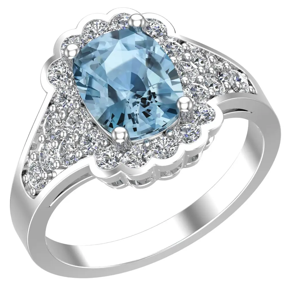Genuine London Blue Topaz Ring Sterling Silver Topaz Wedding Engagement Ring High Quality Ring Best price In India