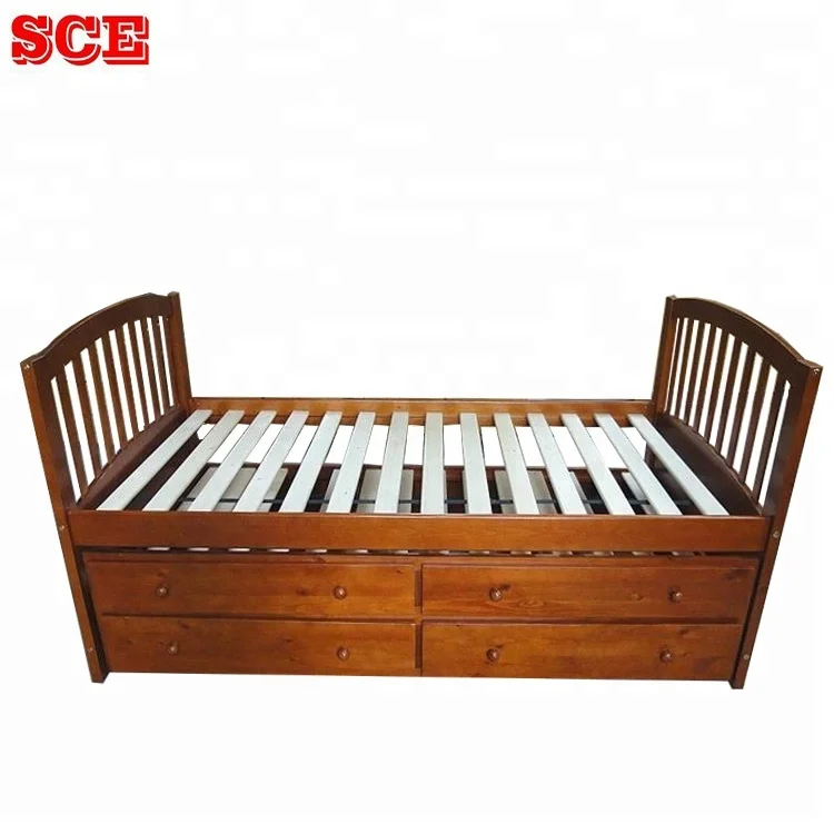 Vietnam wooden bedroom furniture Trundle bunk beds