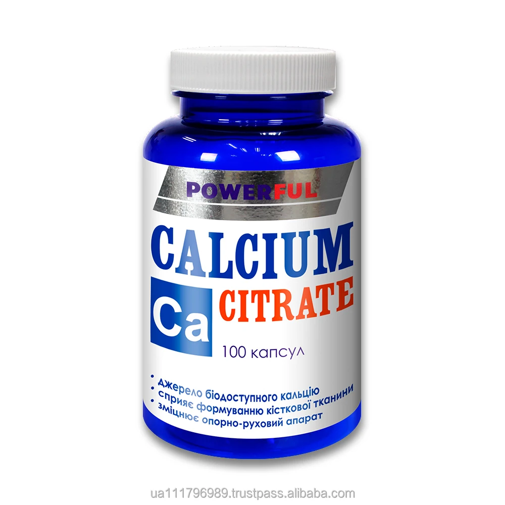Musculoskeletal system strengthening CALCIUM CITRATE in capsules Health Nutrition