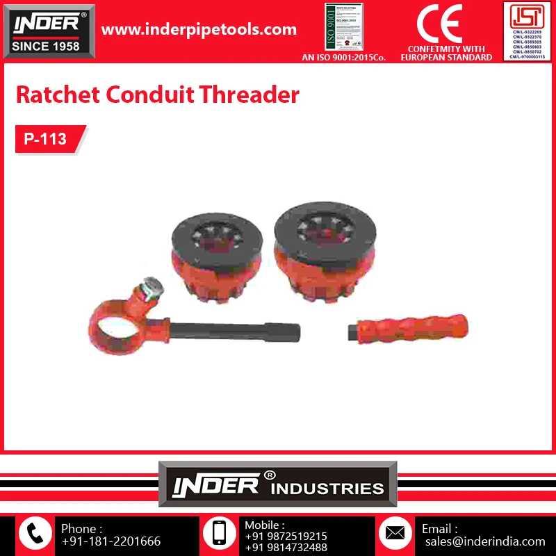 Conduit Pipe Ratchet Threading Machine Pipe Fitting Screw Inserts Nut Plastic at Best Price