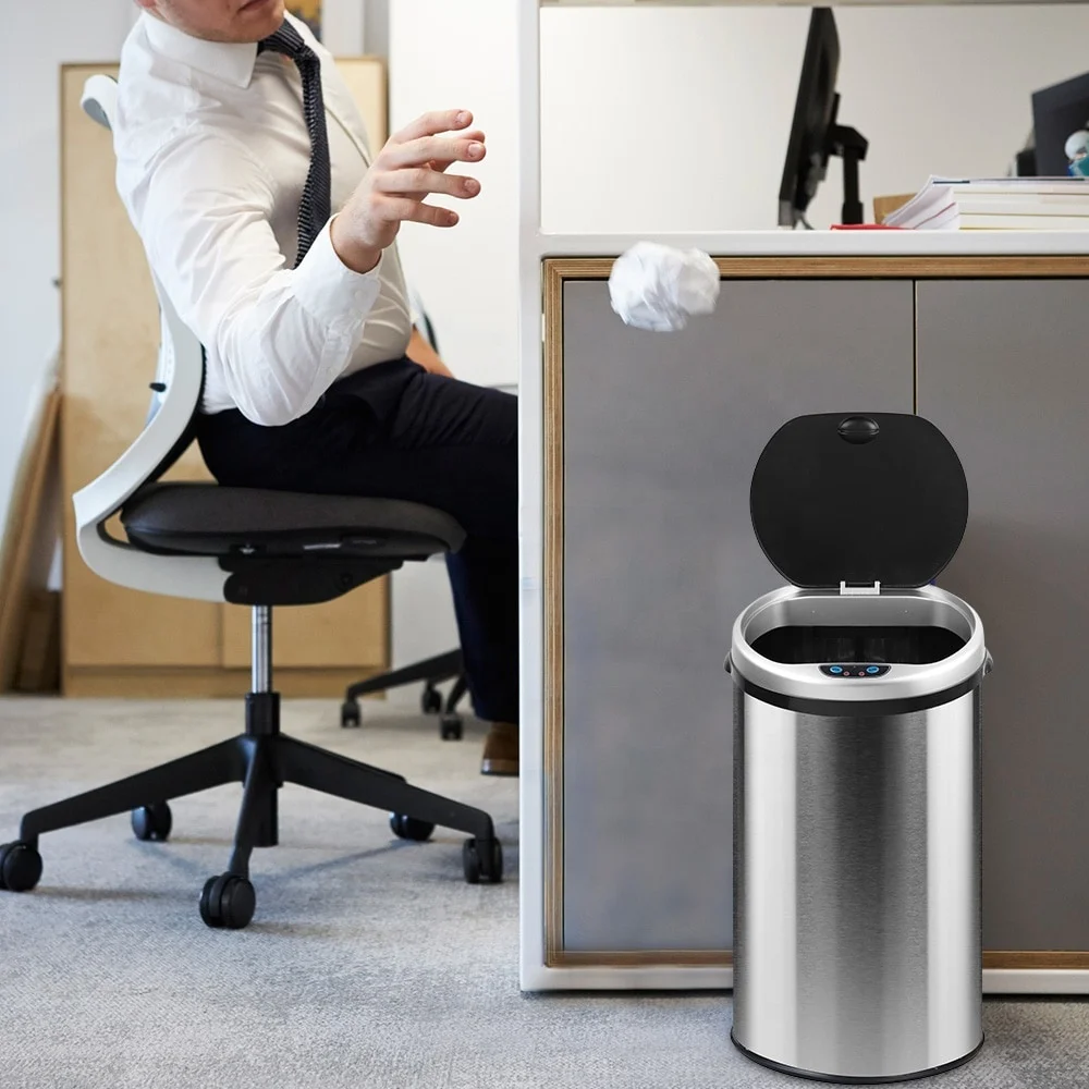 
Deluxe 30L Automatic Stainless steel Trash Can High Quality Smart Sensor Trash Bin 