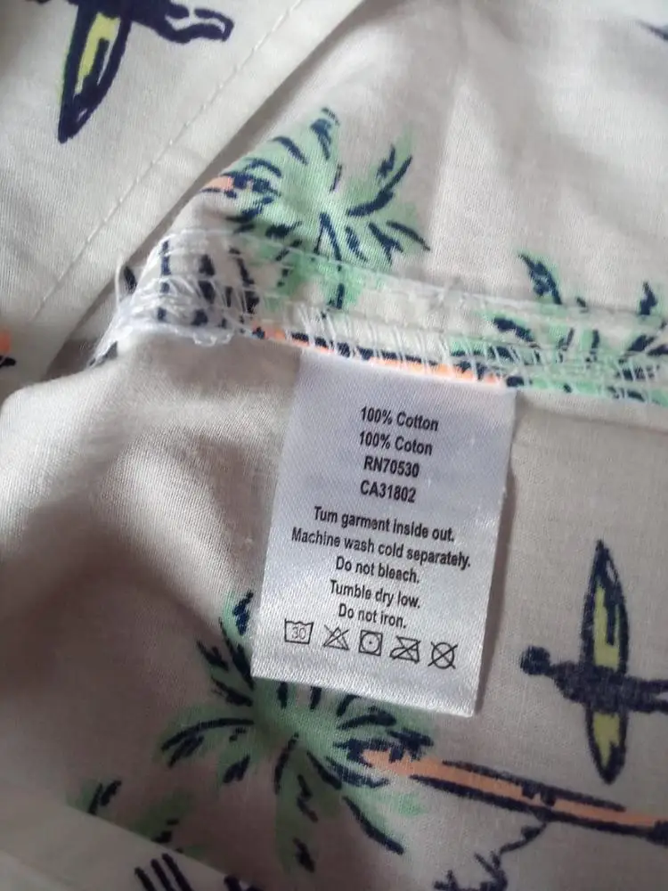 В наличии на складе в Бангладеш оригинальные фирменные этикетки летняя хлопковая накидка на пуговицы с принтом для мальчиков отложной воротник половина рубашки избыточное