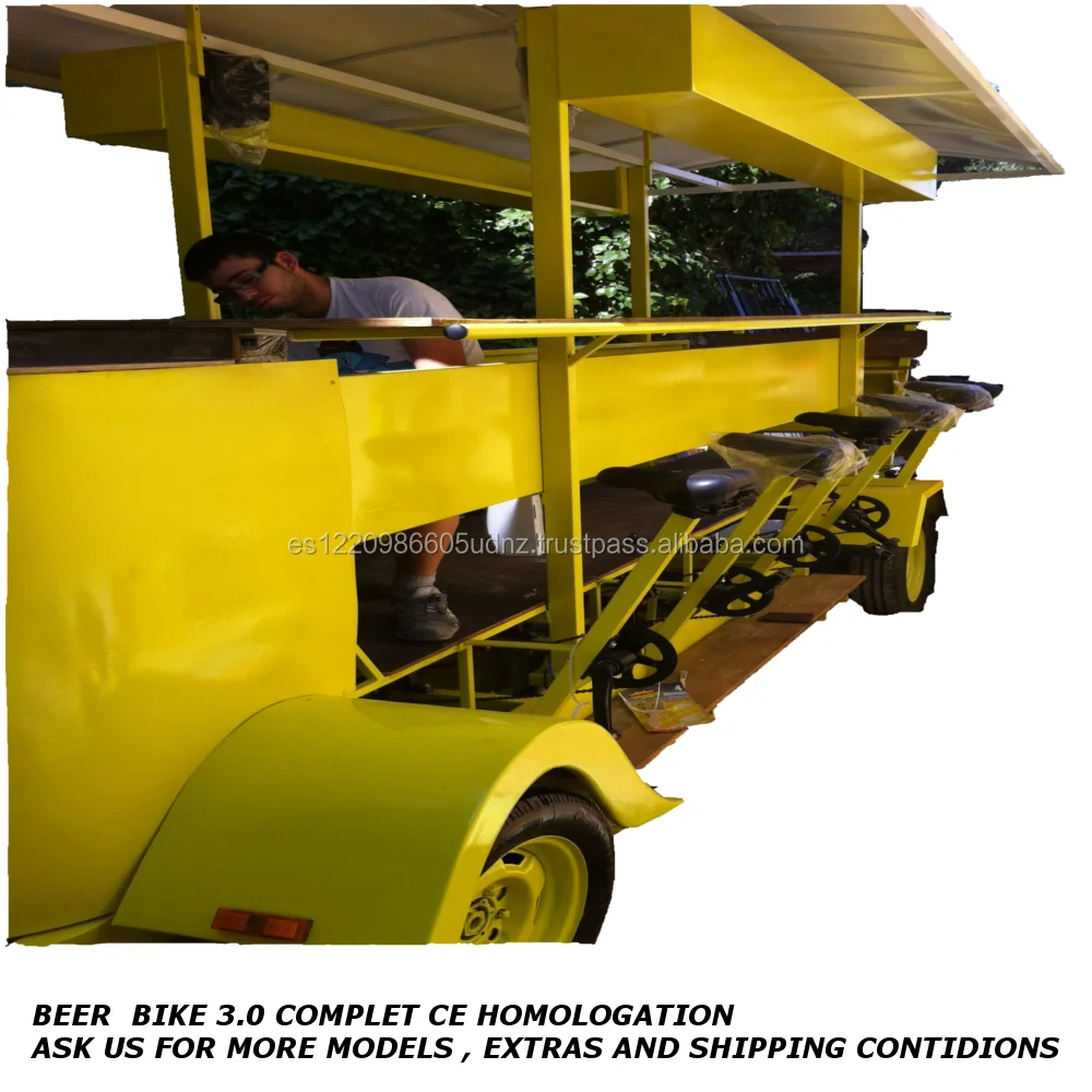 
BEER BIKE YELLOW Chasis 3.0 SPAIN original model CE Europe / Electric Beerbike,partybike,pub bike 