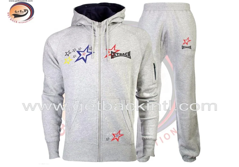 High Quality 450Gsm Fleece Jogging Suits Custom Anti-Bacterial Anti-UV Breathable Sweat Training Suits in Plus Sizes
