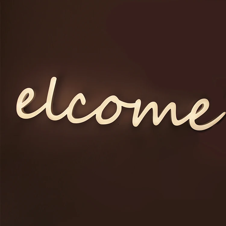 New free design Custom  made neon style 3d thin led acrylic light letters