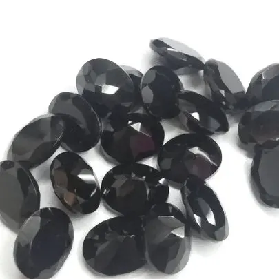 6x8mm Natural Black Onyx Oval Cut Loose Semi Precious Gemstones Wholesaler at Factory Price Per Carat Stones Supplier Online Now