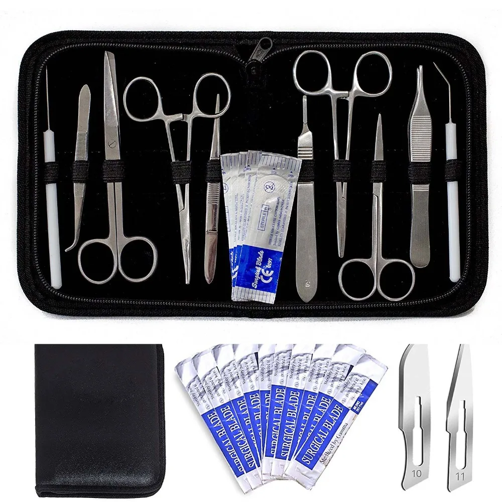 15 Pcs Advanced Biology Lab Anatomy Student Dissection Kit Set for Frogs Animals etc