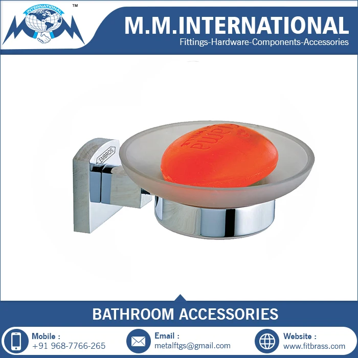 Bathroom Accessories Glass Double Soap Dish