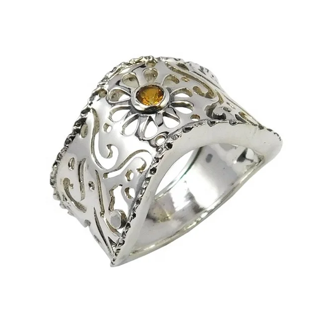 New Design 925 Sterling Silver Natural Citrine Gemstone Ring Jewelry For Woman And Man Fine Jewelry