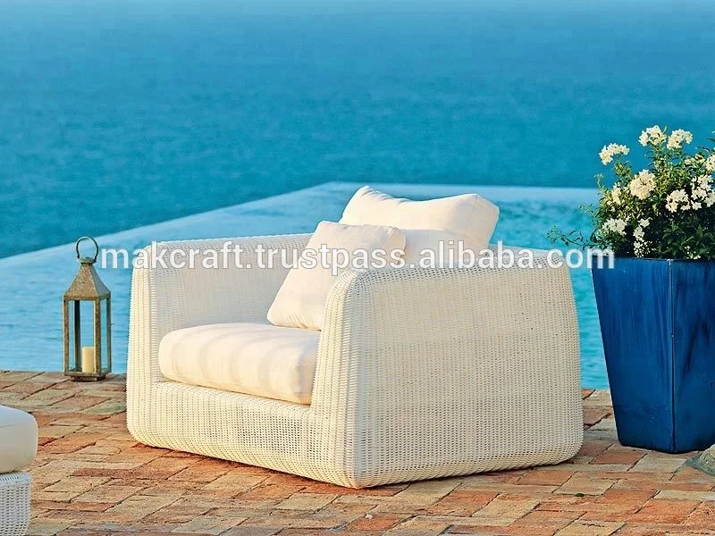 Contemporary Royal Garden Outdoor Rattan L shape Living Room Sofa Set- Patio Outdoor Wicker PE Rattan Outdoor Sofa Set Furniture