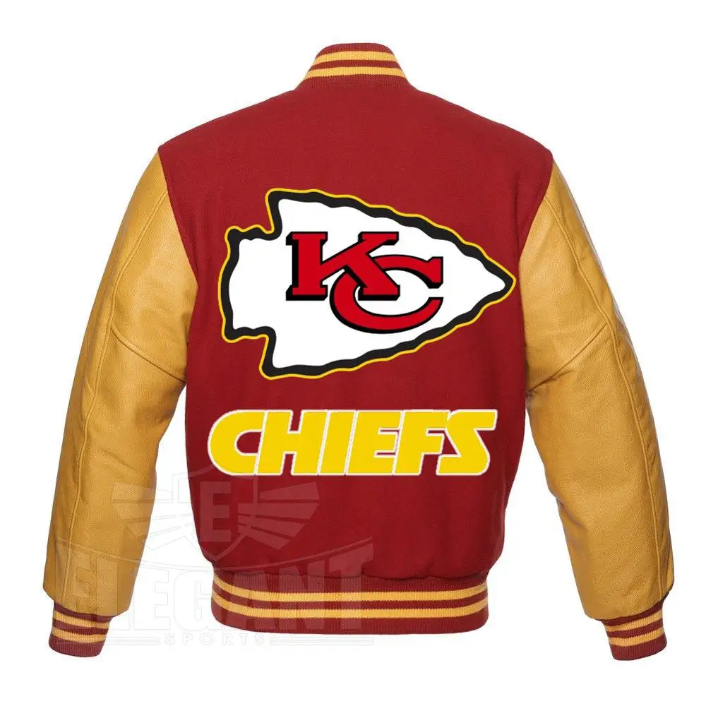 OEM Custom Printed DOLPHINS  front Varsity Jackets with striped knit cuffs Wholesale price for team sports clubs