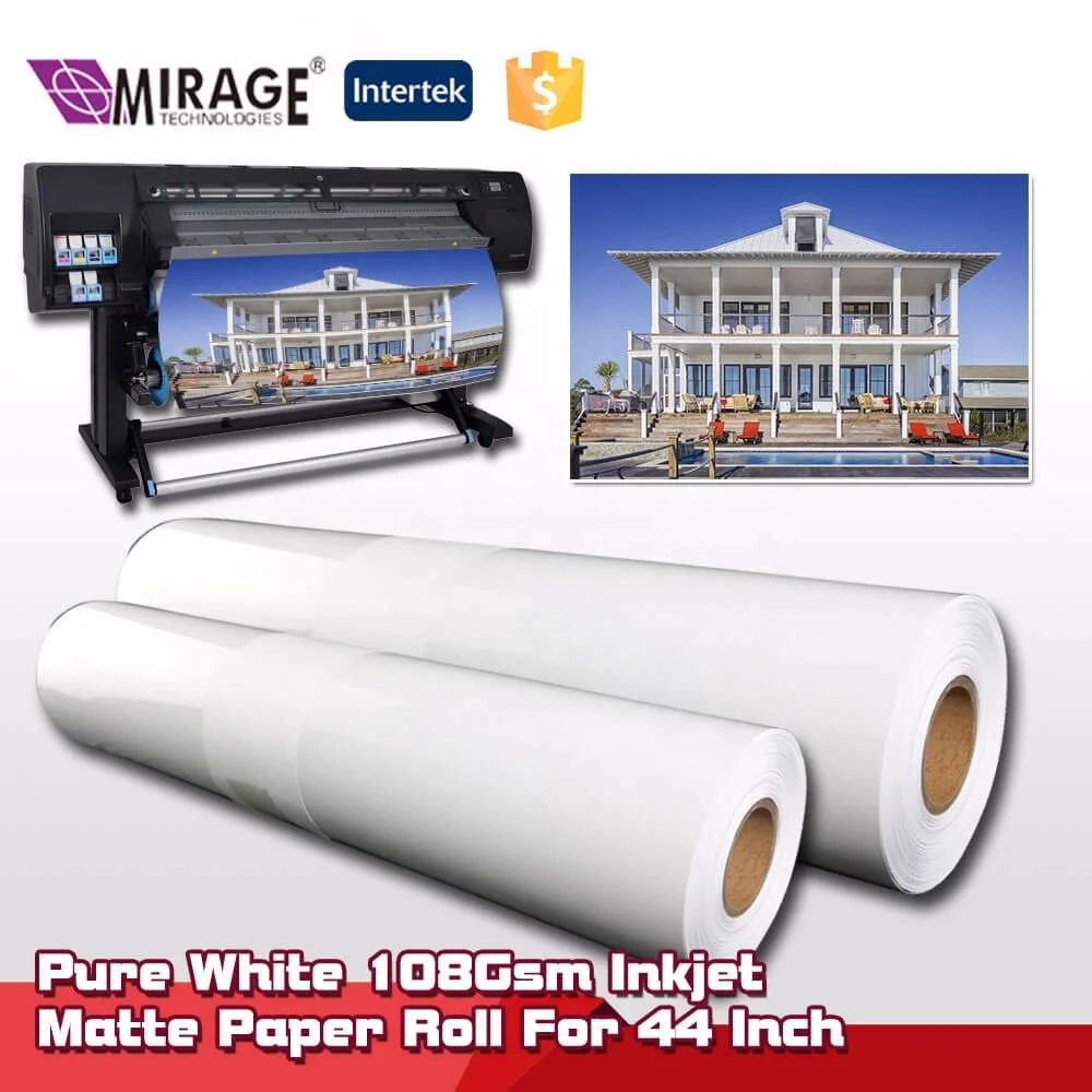 
Inkjet 108Gsm Matte White Roll Paper A4 For Epson Printer 