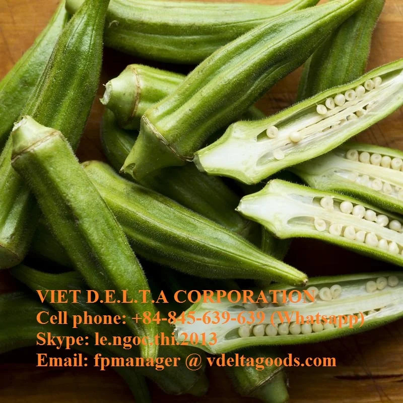 Viet Nam high quality okra/ cheap frozen okra ( MS.HOLIDAY whatsapp +84 845 639 639)