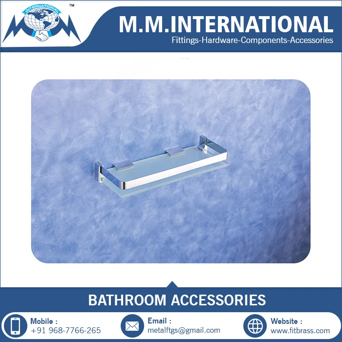 Glass Shelf Corner Bathroom Accessories Export Quality