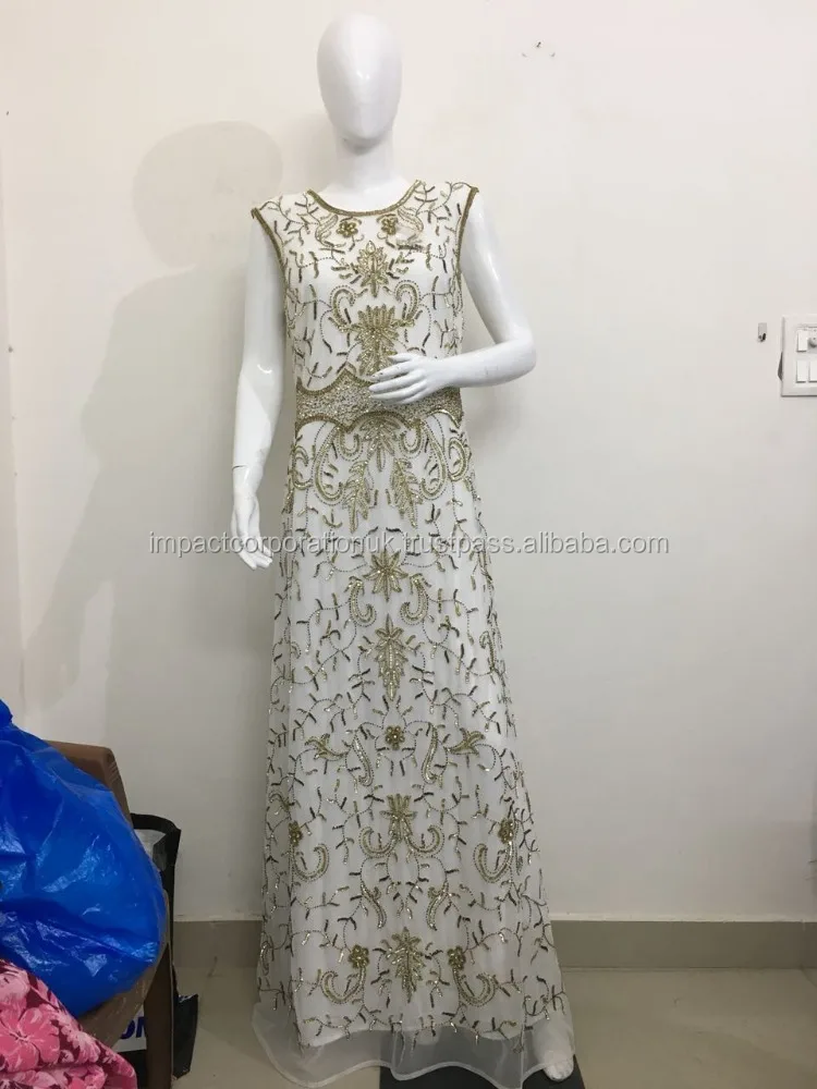 New Super Gorgeous Beautifully Embellished Hand Beaded Cocktail Party Wear Dress sleeveless Night Club Evening Wear Dress