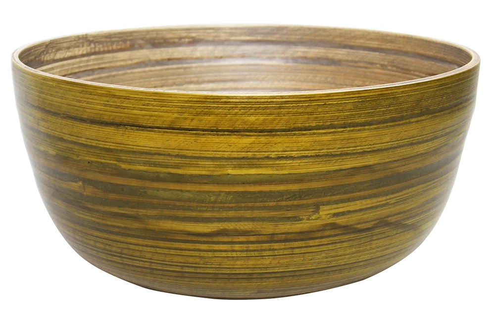 Cheap wholesale natural bamboo rice bowl made in Vietnam / Vietnam spun bamboo bowls
