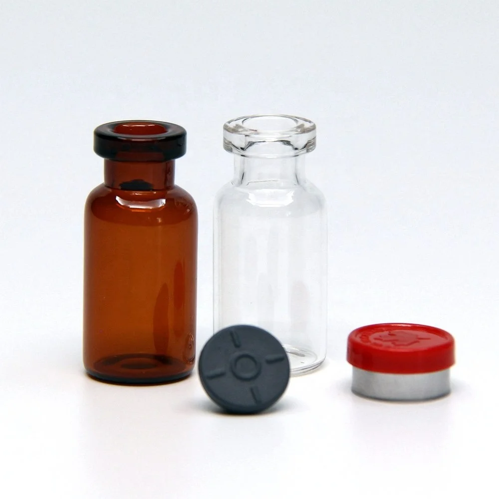 2ML Glass Vials 13MM Rubber Stopper and Flip off Seal