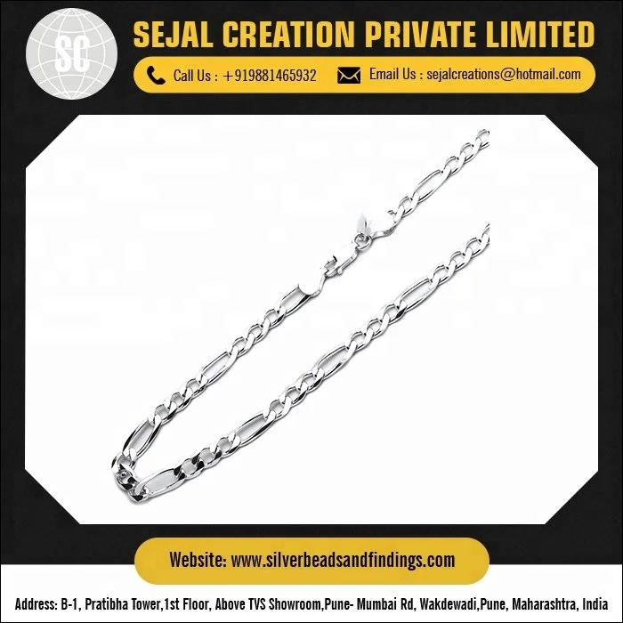 High Quality R9 925 Silver Chain 8mm Wholesale Bulk Stainless Steel Beads Men DIY Manufactured High Quality 925 Sliver Chain