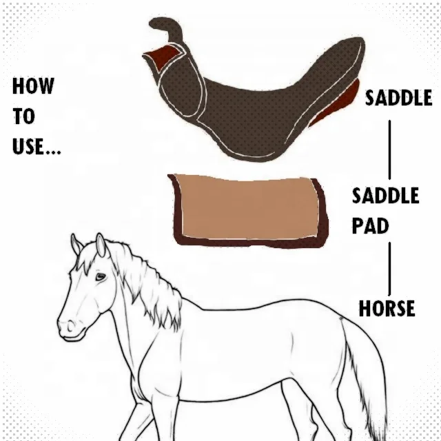 Diamond Quilted Corded Premium Fabric Horse English Saddle Pad