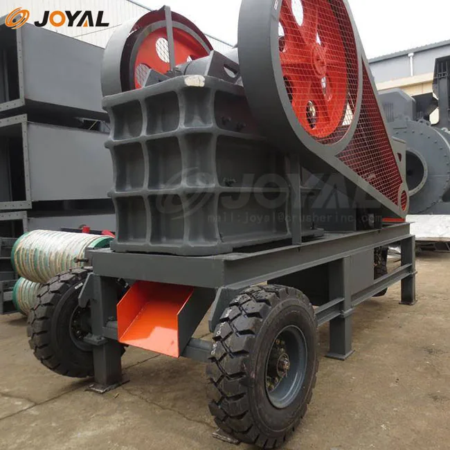 JOYAL  small diesel engine jaw crusher , Mobile Small Portable Gold Rock Stone