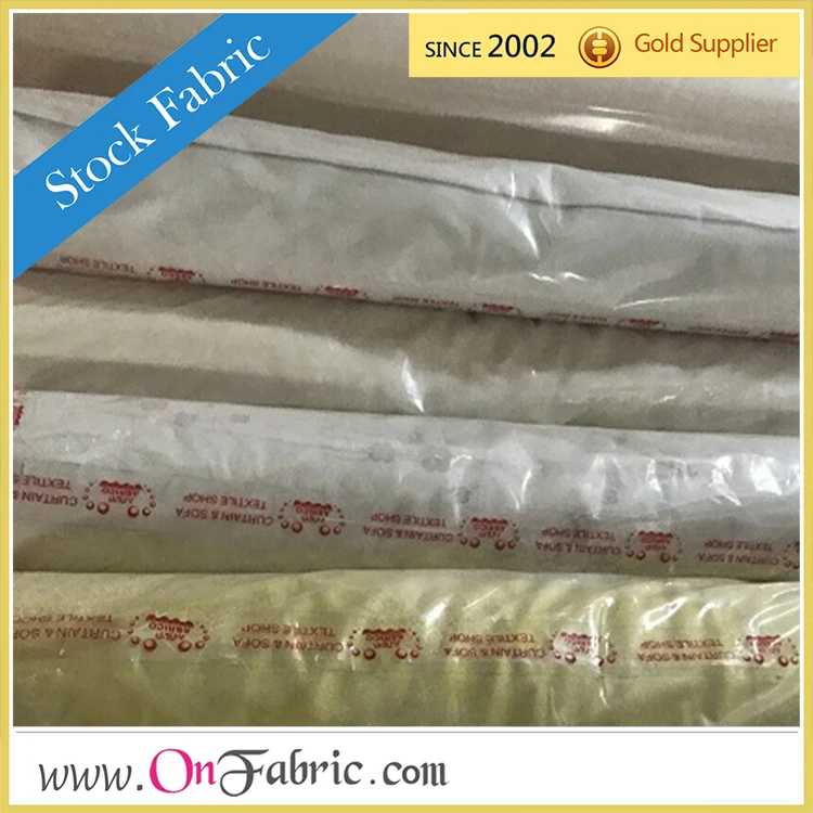 Fabric Stock Lot: Poly Jacquard fabric solid woven 280cm - use for curtain or wallcloth