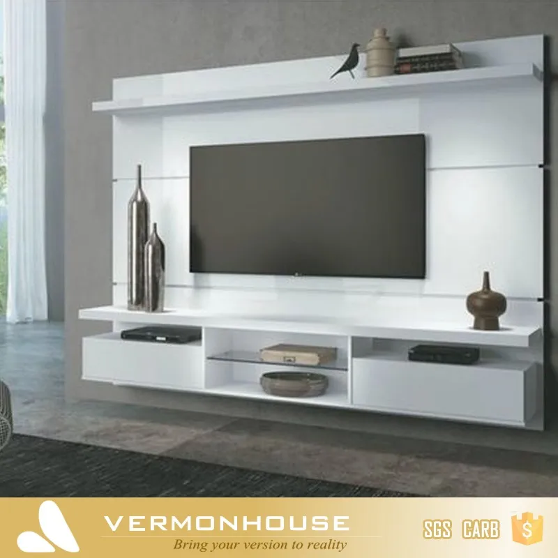 2021 Vermont Black/White MDF Living Room TV Stand Cabinet Design Wooden TV Stand Cabinet