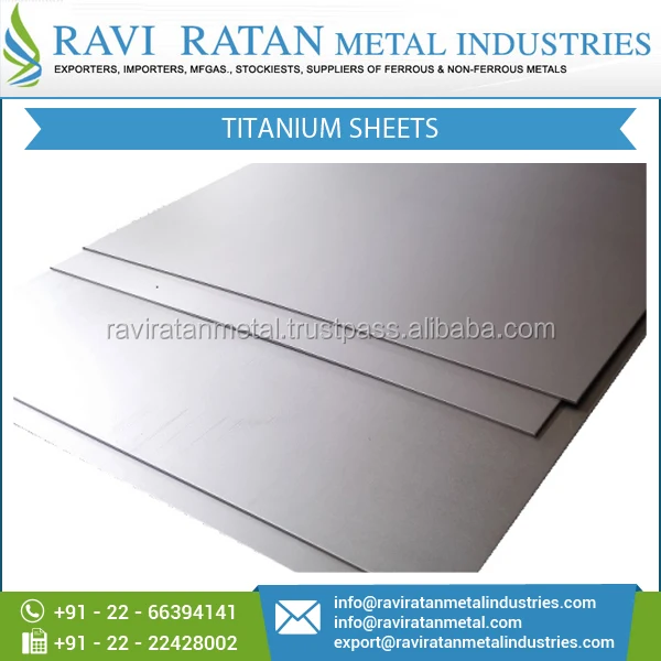 Sturdy and Efficient Titanium Sheets Available in Various Sizes & Thickness