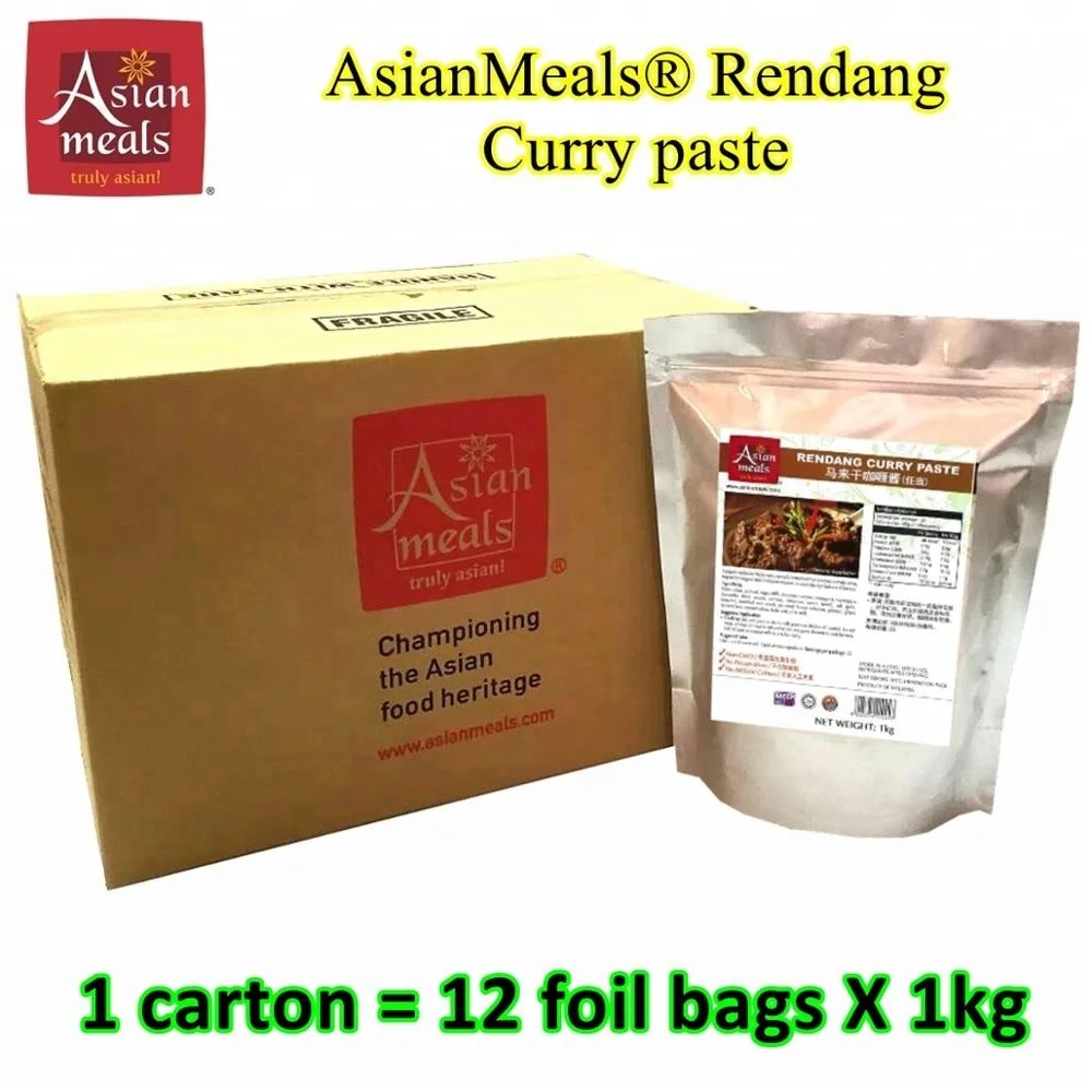 Top Quality Delicious Cooked Lemongrass Coconut Rendang Meat Curry Paste with Exotic Spicy Taste Become Very Homey Dish Malaysia