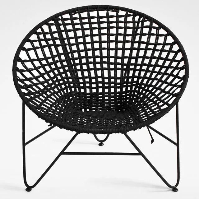 Wholesale Egg Chair with Metal Frame Powder Coated and Rope Woven