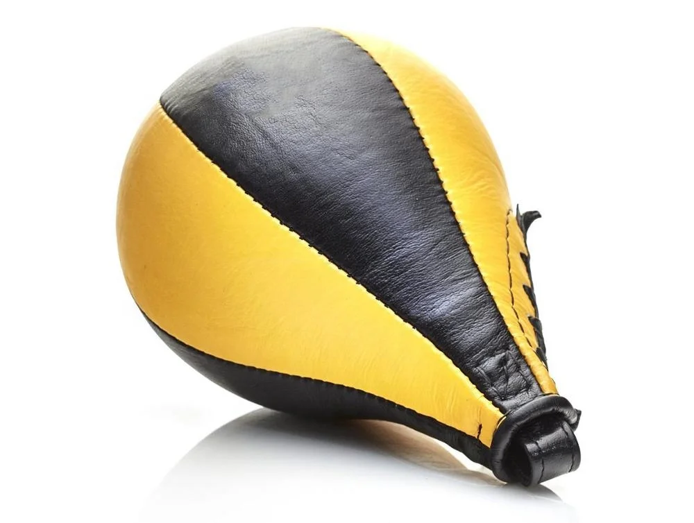 Real Leather Hanging Boxing Ball Pear-Shaped Boxing Speed Dodge Ball Punch Bag for Punching Training Gym Fitness and Platform