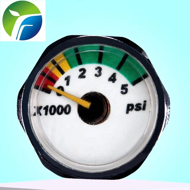 Feilite горячая распродажа высокое качество 0-5psi * 1000 манометр для огнетушителя маленький 25 мм Мини манометр