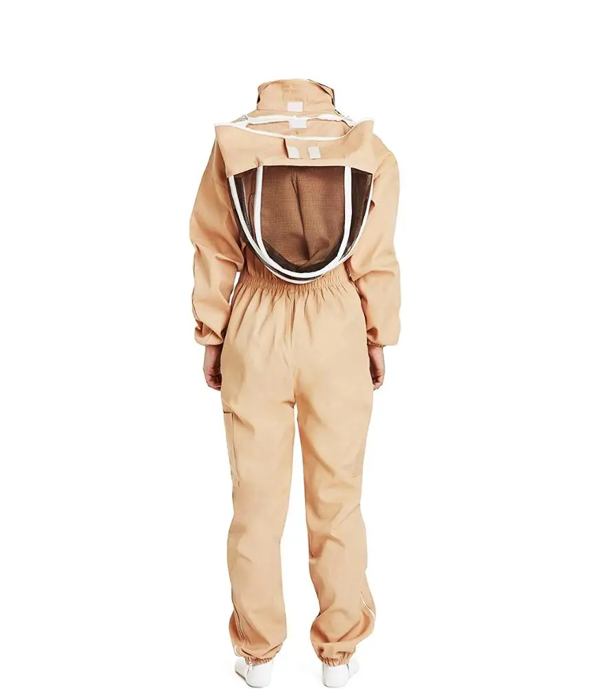 
Beekeeping Suit - Sand - (All-in-One) - Fencing Veil - Total Protection for Professional & Beginner Beekeepers 