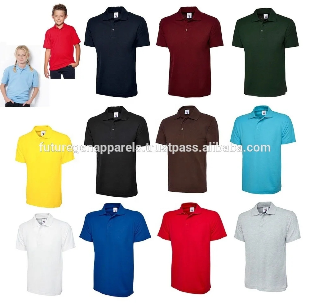 Children Polo T-shirt Boys Short sleeve Polo Neck Tshirt Custom Printed Embroidered Collar T shirt Customized Colors and Design