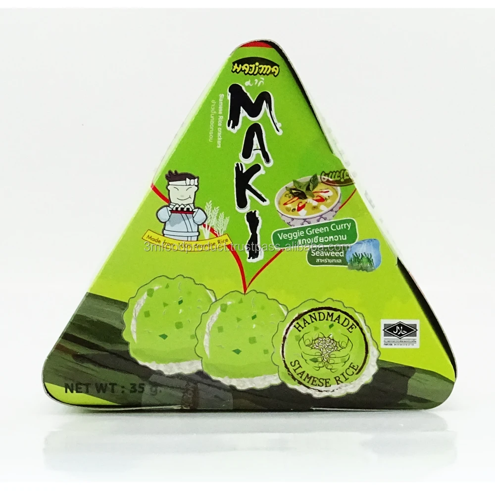 Жареный рисовый крекер с зеленым ароматом карри из