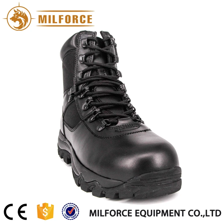 Черные тактические ботинки Milforce из натуральной кожи для охоты и кемпинга