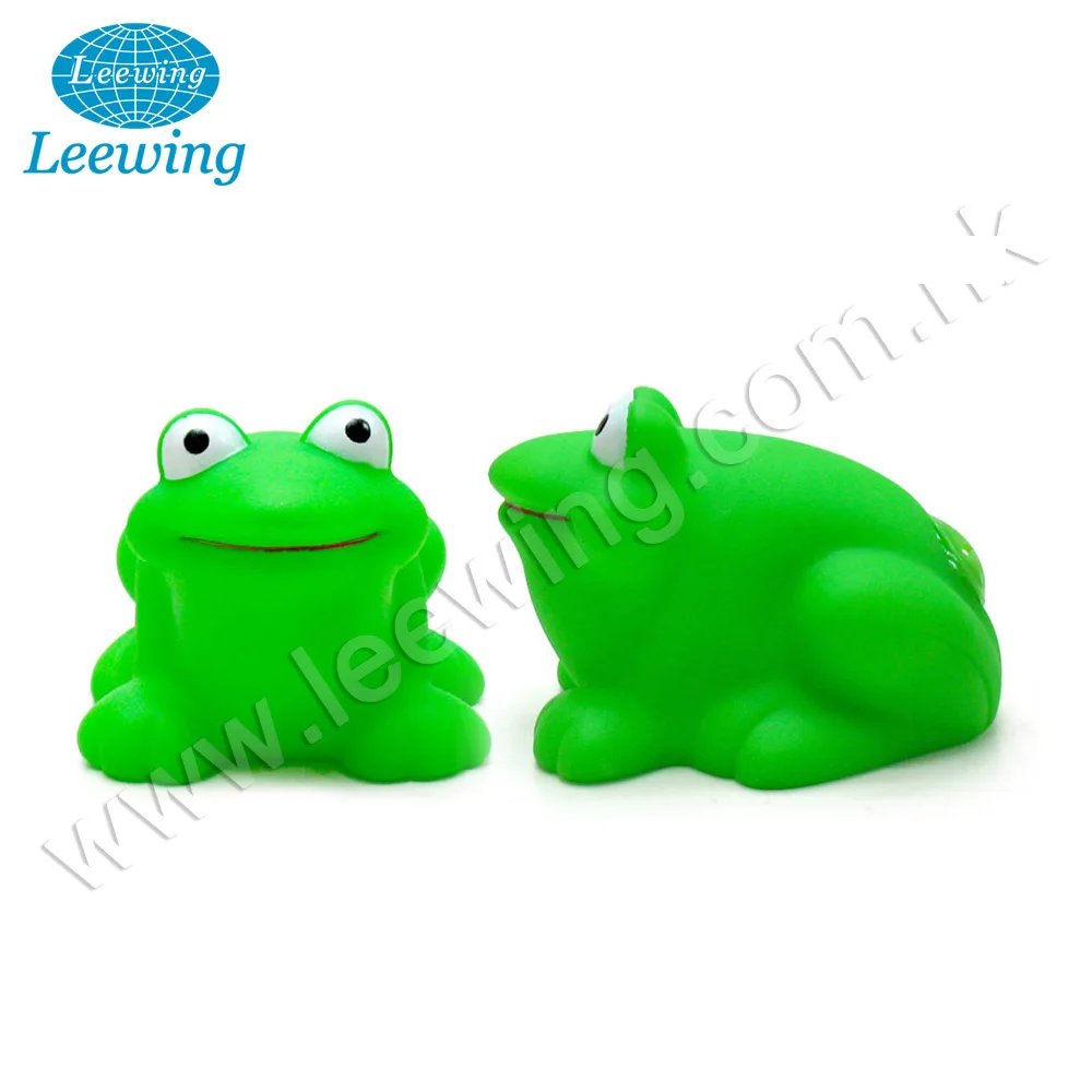 Plastic PVC Vinyl Squeaky Frog Baby Bath Toy