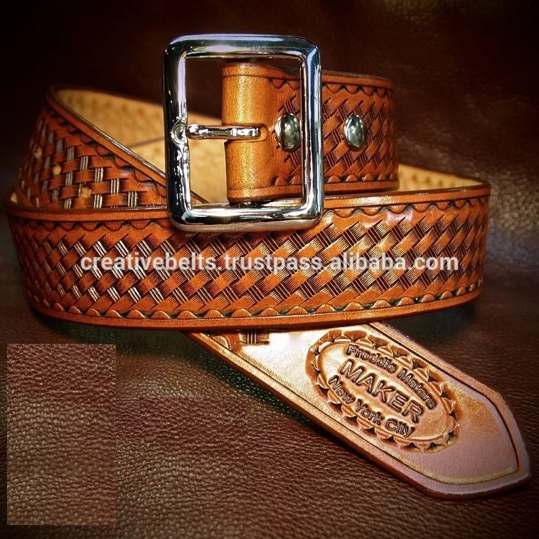 
Ремни из натуральной кожи в ковбойском западном стиле с ручной резьбой 
