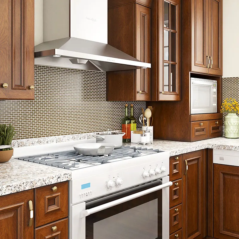 American Style Mini Kitchenette U Shape Small Kitchen Cabinet