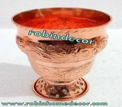 Pure Copper Embossed Designer Drink ware Pitcher Jug With Tumbler Glasses Set