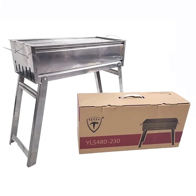 Portable disposable mini charcoal stainless steel bbq barbecue grills smoker on table folding bbq grill
